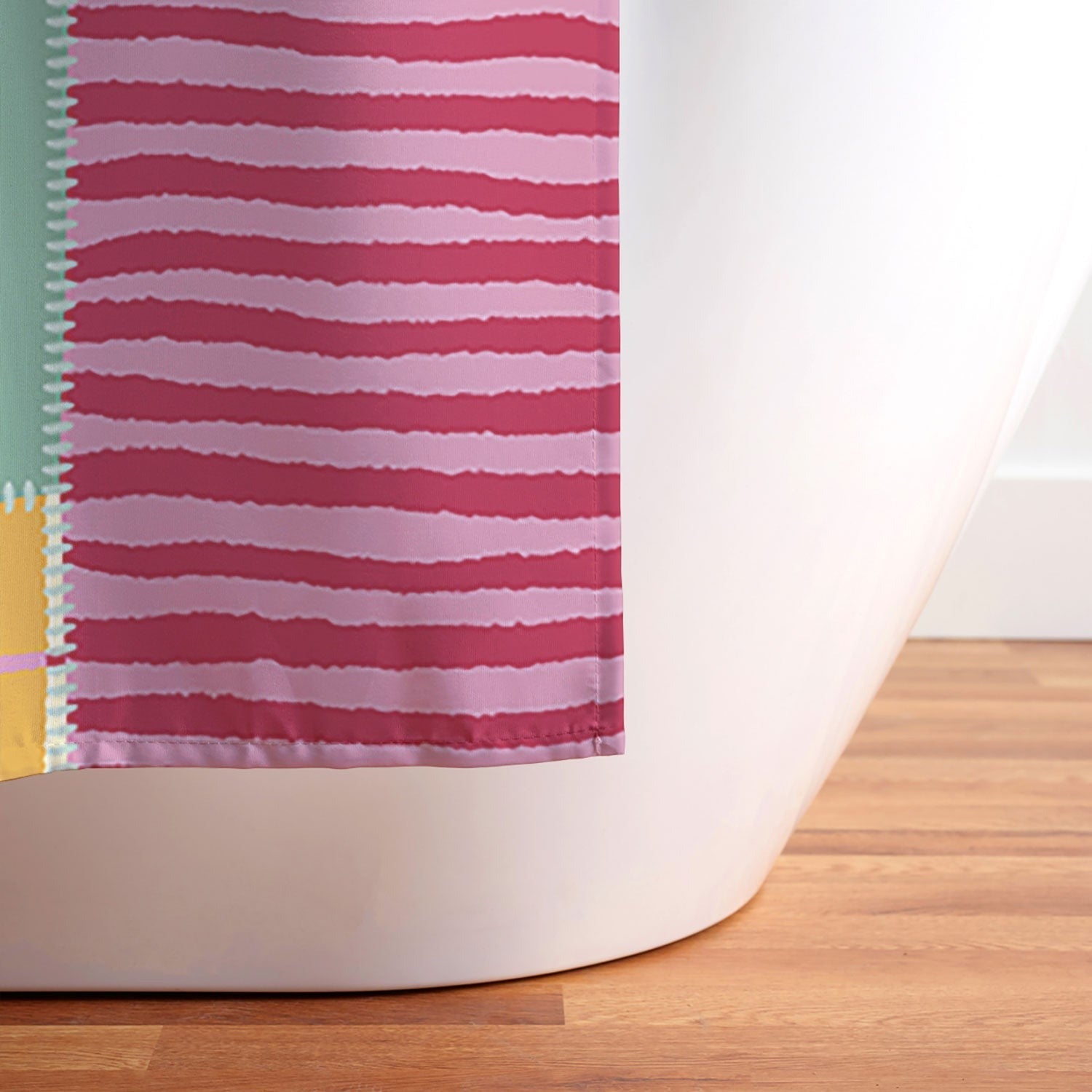 LouBruzzoni Cozy Christmas Patchwork Shower Curtain