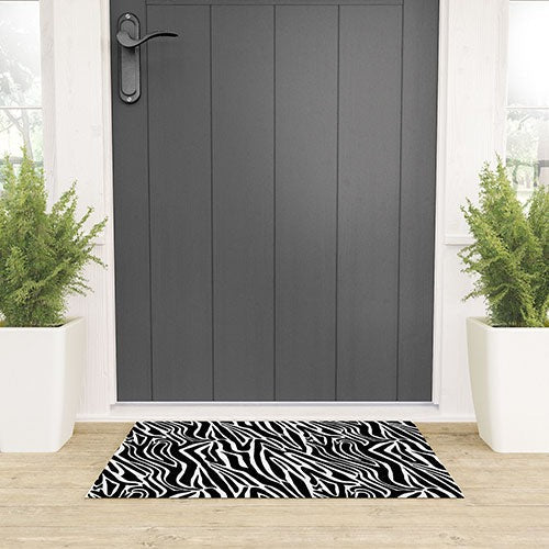 Jennifer Labre Wild Zebra Welcome Mat