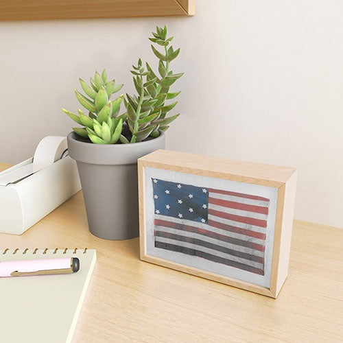 DENY Designs Flag Attributed to Elizabeth Schuyler Hamilton Framed Mini Art Print