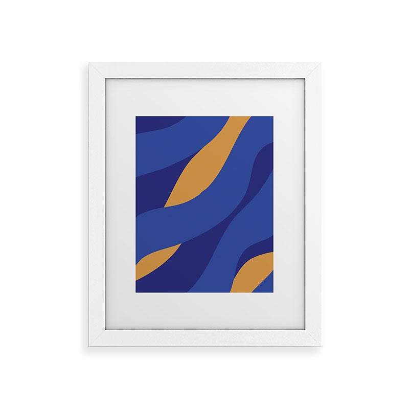 Camilla Foss Pebbles in Stream Framed Art Print
