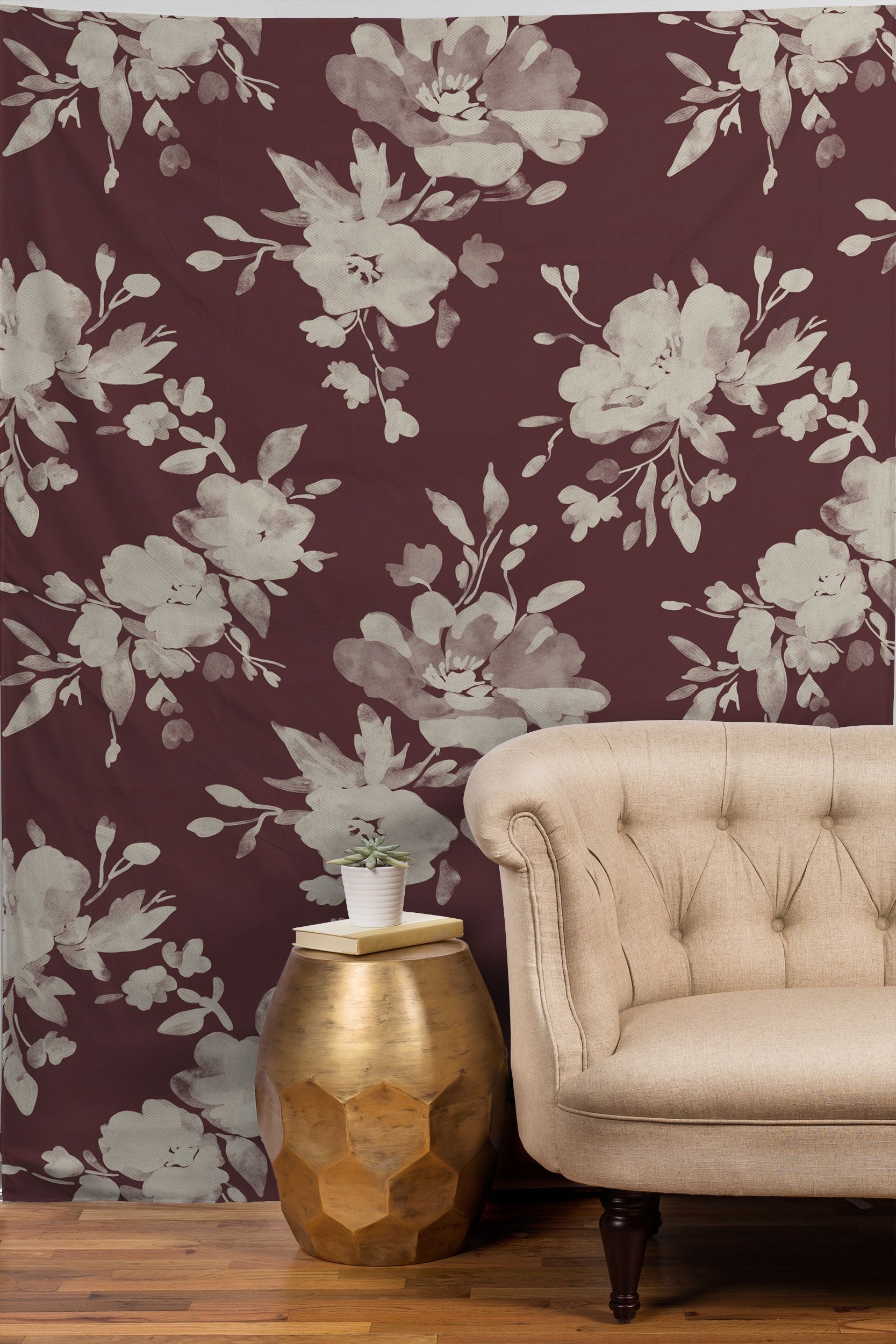 Marta Barragan Camarasa Antique Petal Romance Tapestry