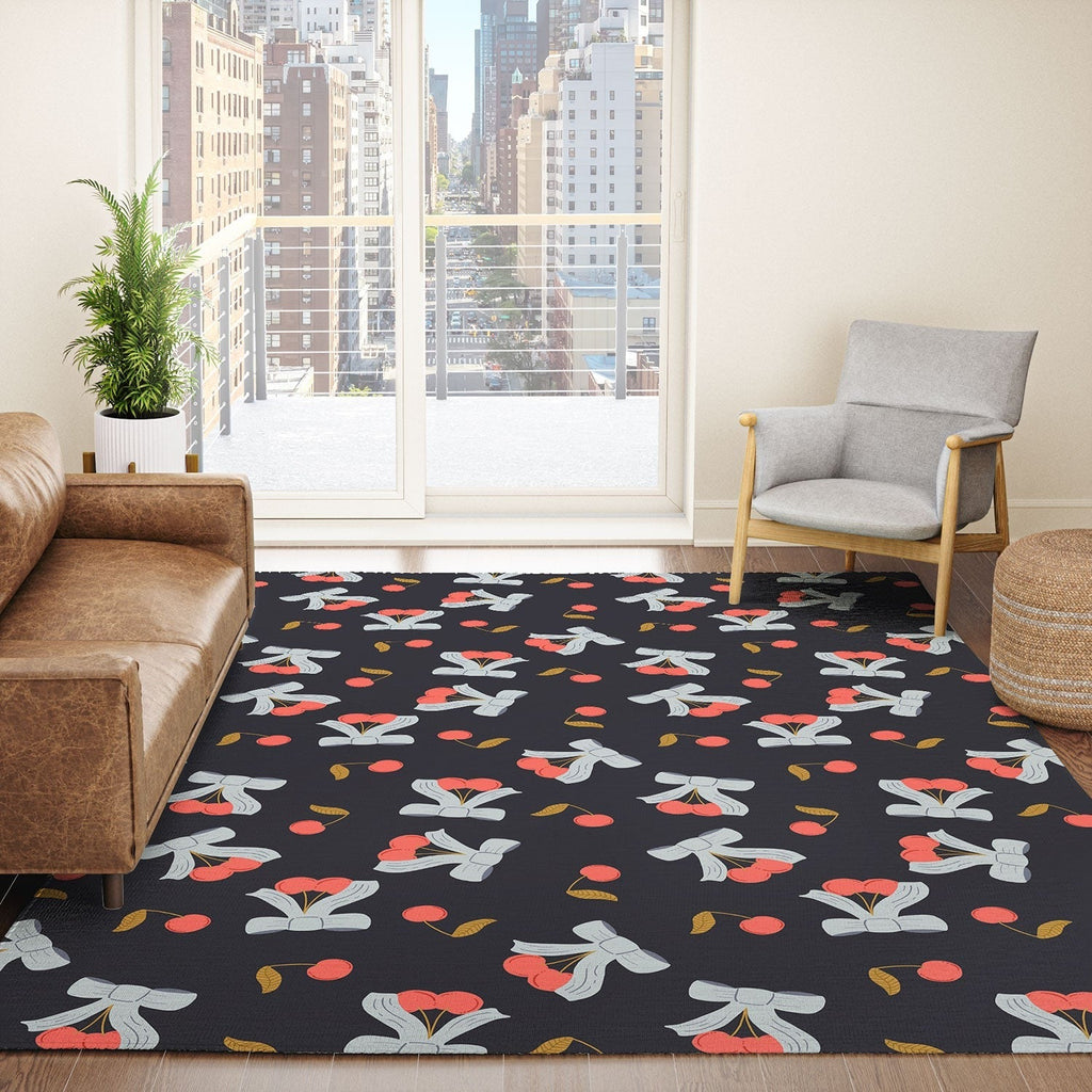 Jennifer Labre Cherries and Bows Area Rug