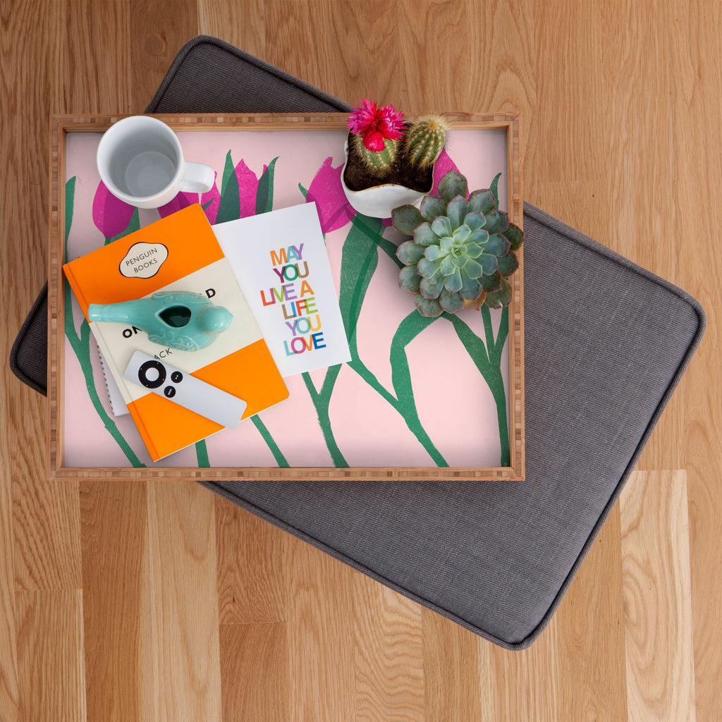 Garima Dhawan tulips 14 Rectangular Tray