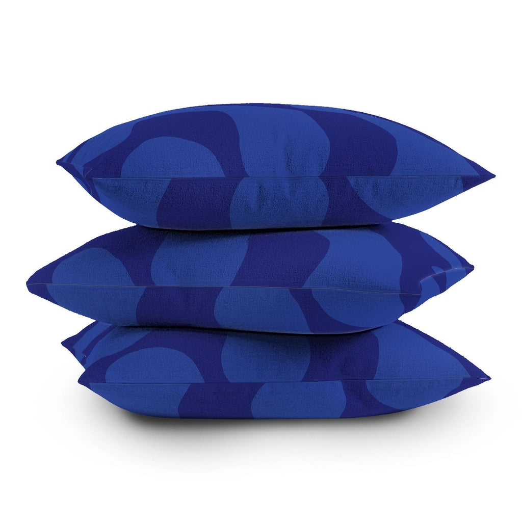 Camilla Foss Blue Pebble Outdoor Throw Pillow