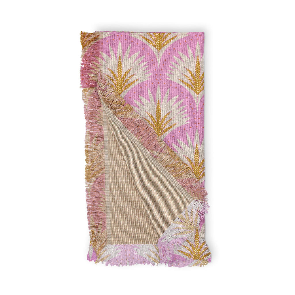 Jennifer Labre Pink Palmetto Throw Blanket