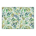 Ninola Design Botanic Retreat Loose Botanical Leaves Watercolor Green Outdoor Rug