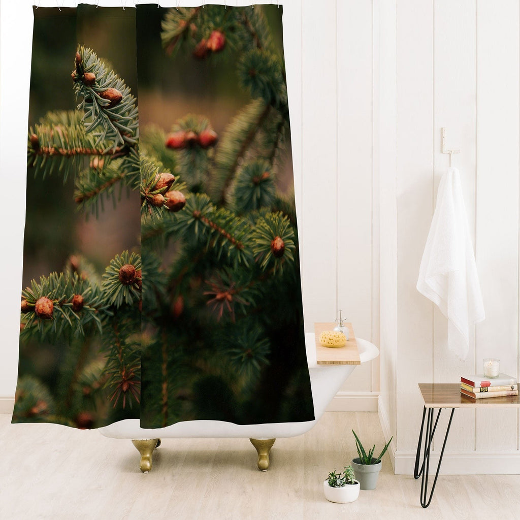 Hannah Kemp Spruce Tips Shower Curtain