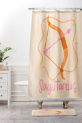 Little Om Zodiac Sign Sagittarius Shower Curtain And Mat