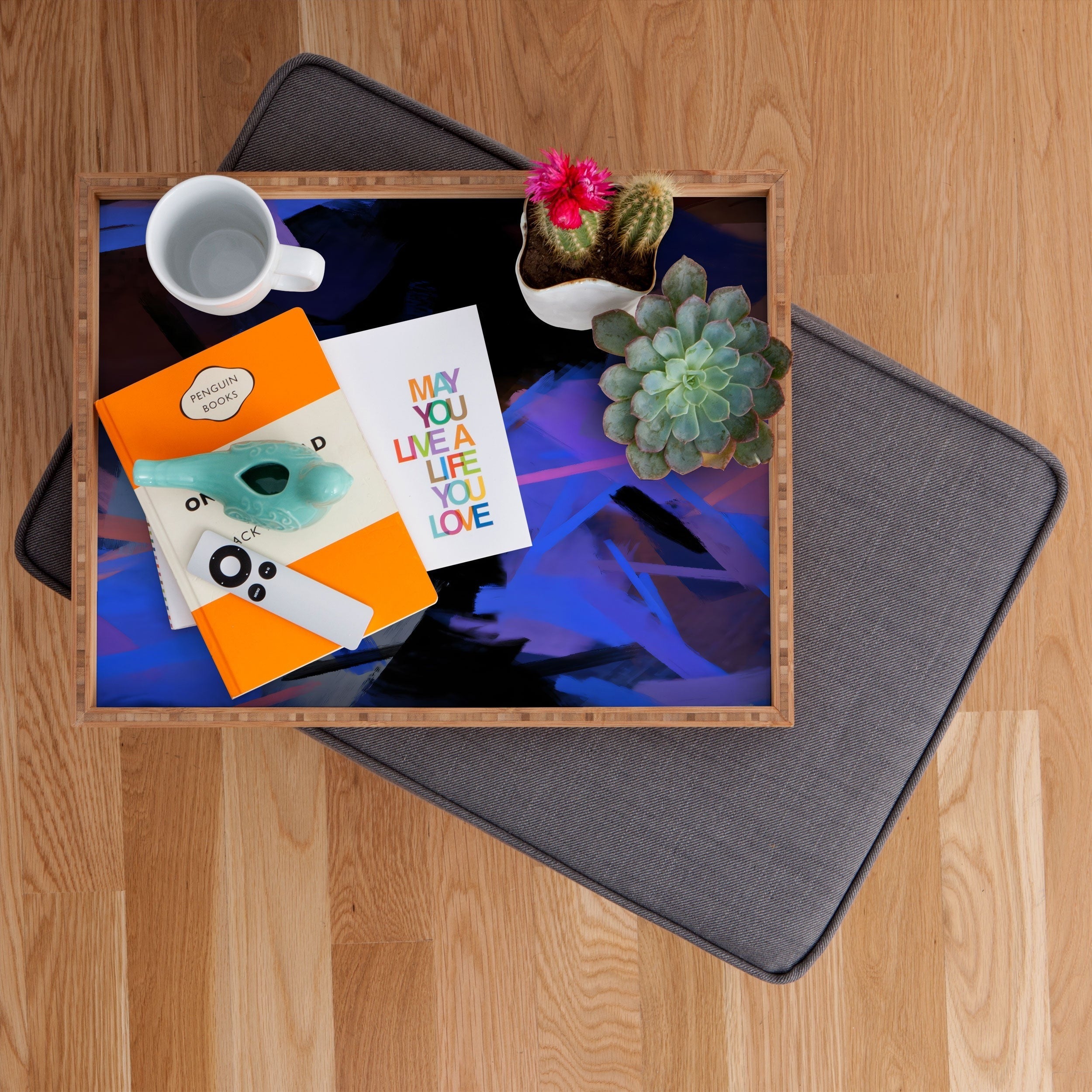 83 Oranges Midnight Sparks Rectangular Tray