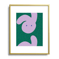 Camilla Foss Pebbles and Rabbit Metal Framed Art Print