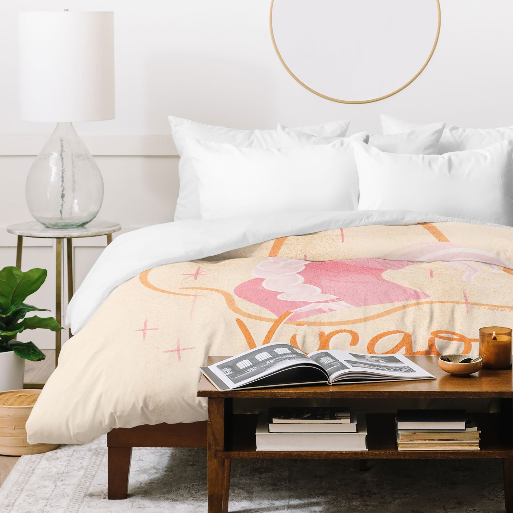 Little Om Zodiac Sign Virgo Duvet Cover