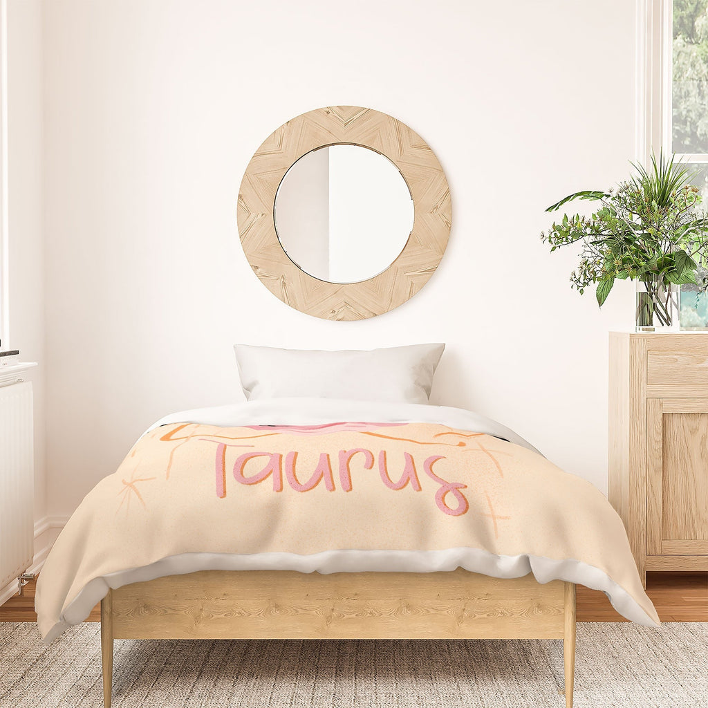 Little Om Zodiac Sign Taurus Duvet Cover
