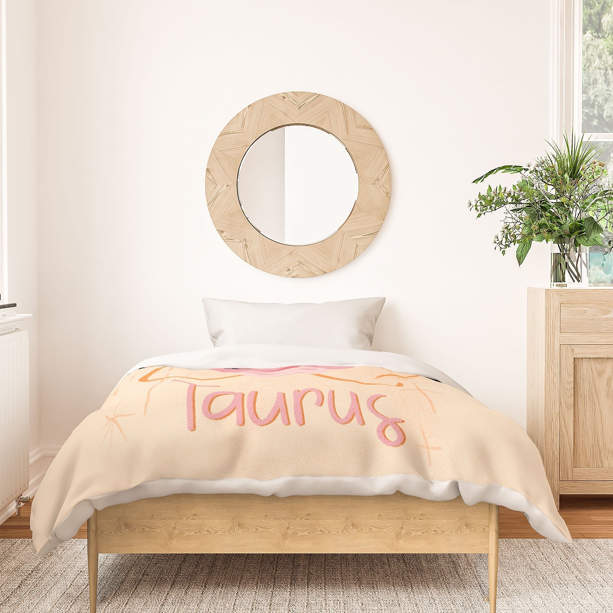Little Om Zodiac Sign Taurus Duvet Cover