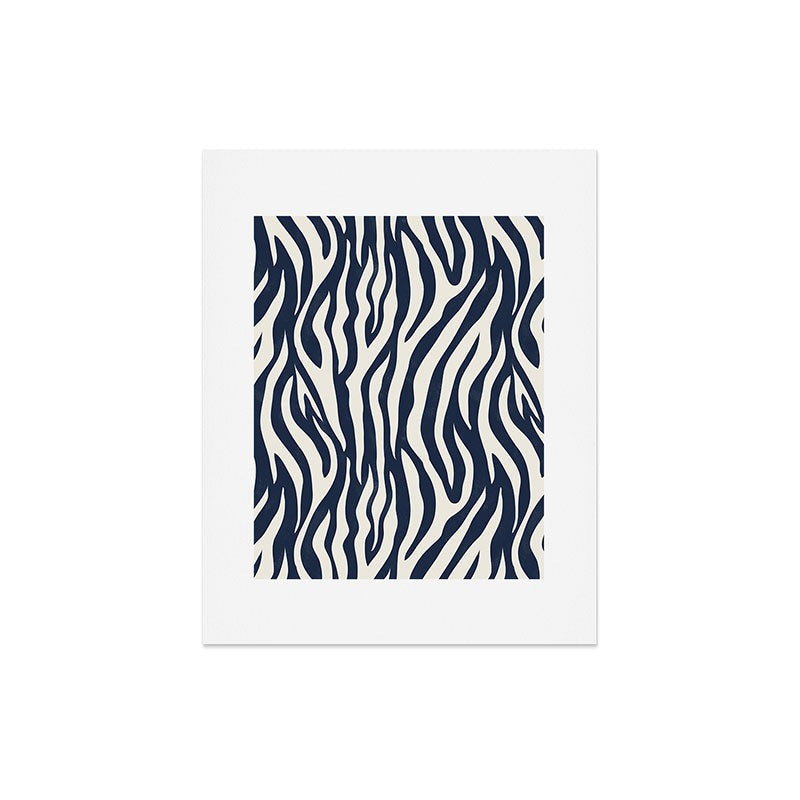Avenie BR Navy Tiger Stripes Art Print