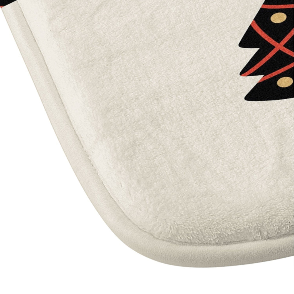 Design by Spark Black And Gold Christmas Tree Memory Foam Bath Mat