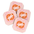 Little Om Zodiac Sign Pisces Coaster Set