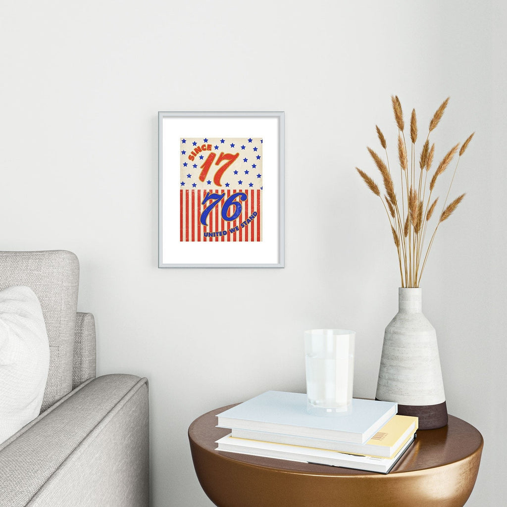 DENY Designs 1776 Stars Metal Framed Art Print