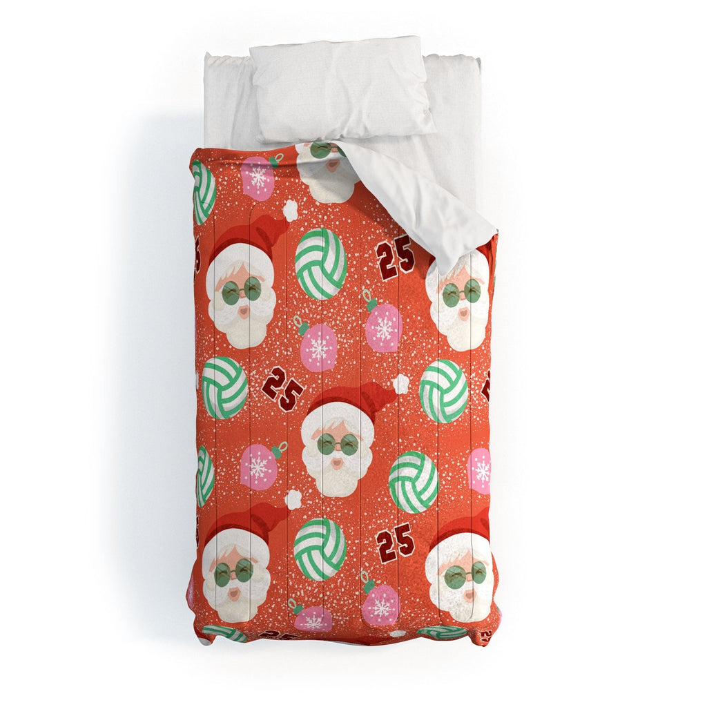 Design by Spark Sporty Volleyball Santa Comforter