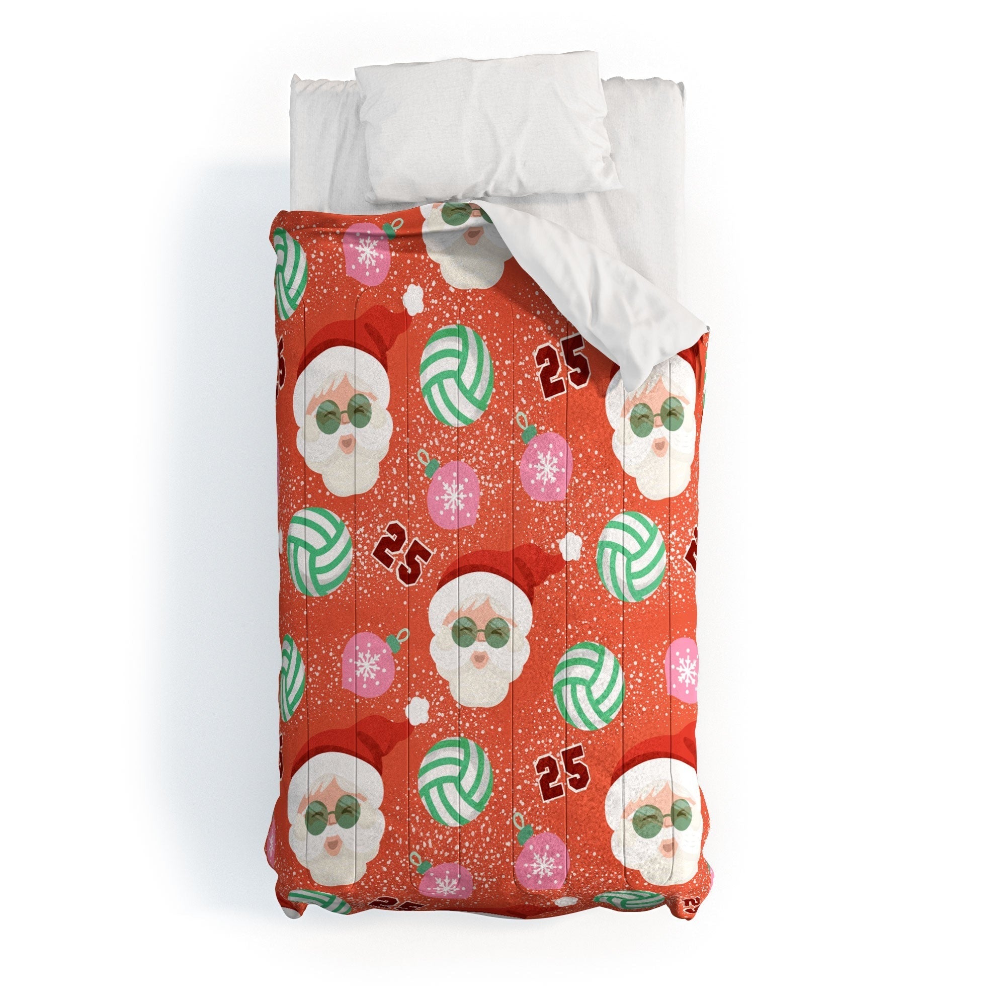Design by Spark Sporty Volleyball Santa Comforter