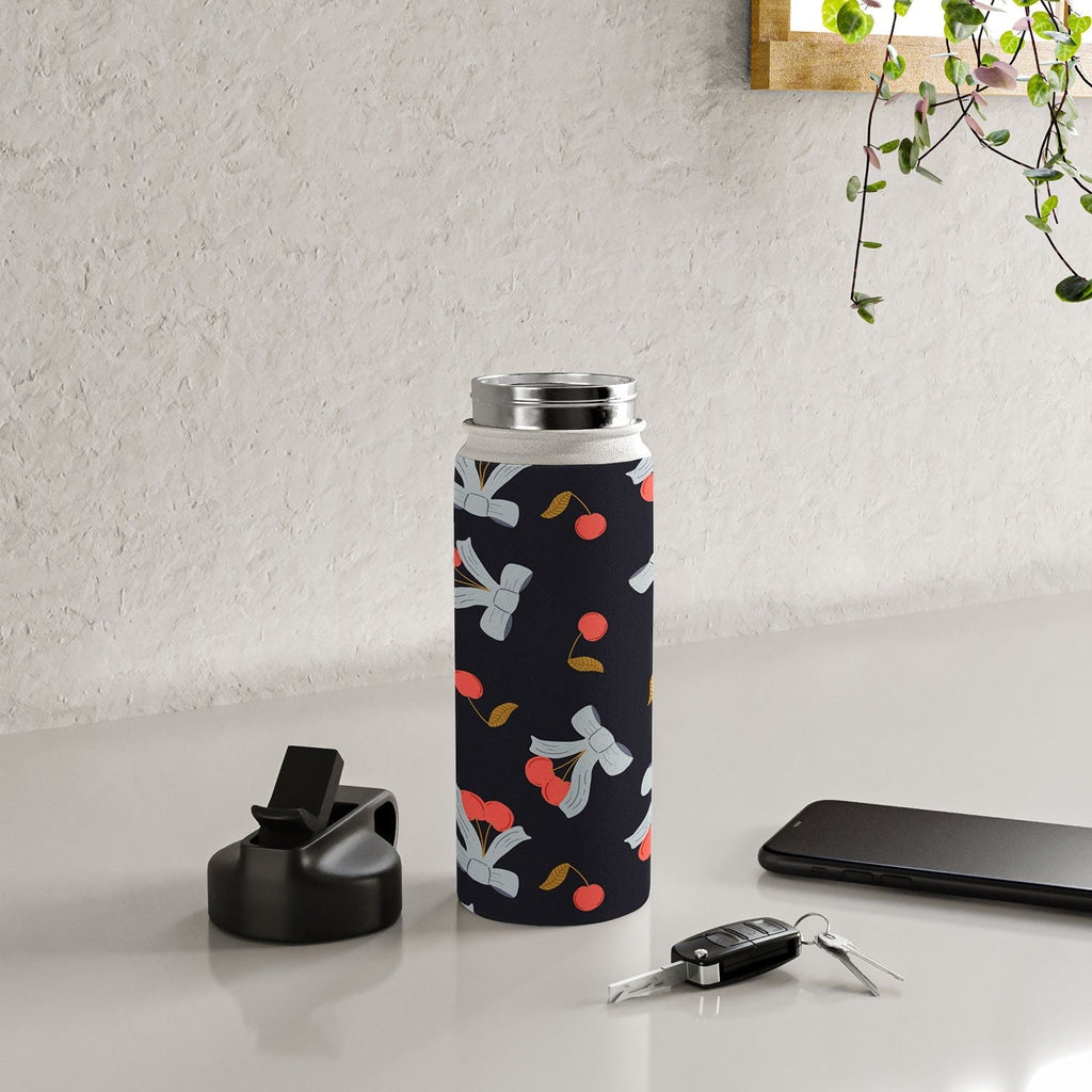 Jennifer Labre Cherries and Bows Water Bottle