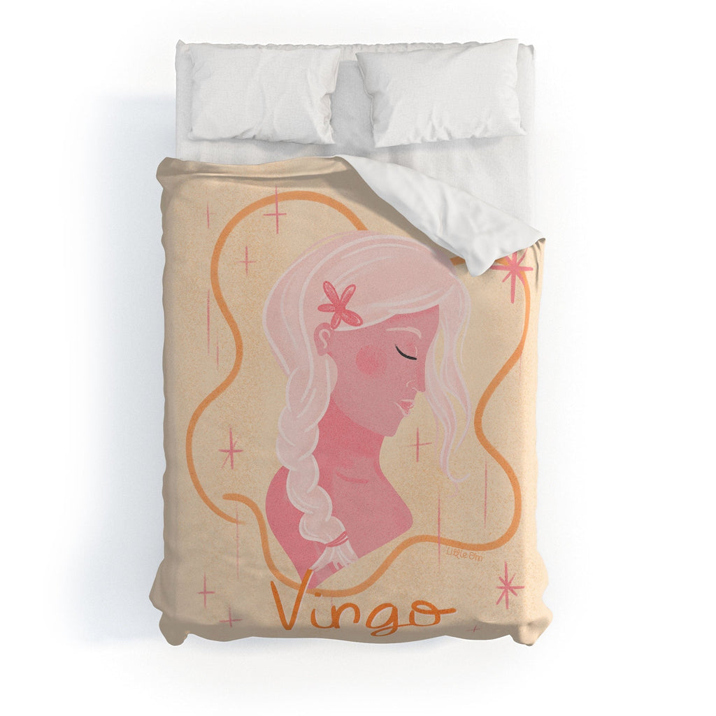Little Om Zodiac Sign Virgo Duvet Cover