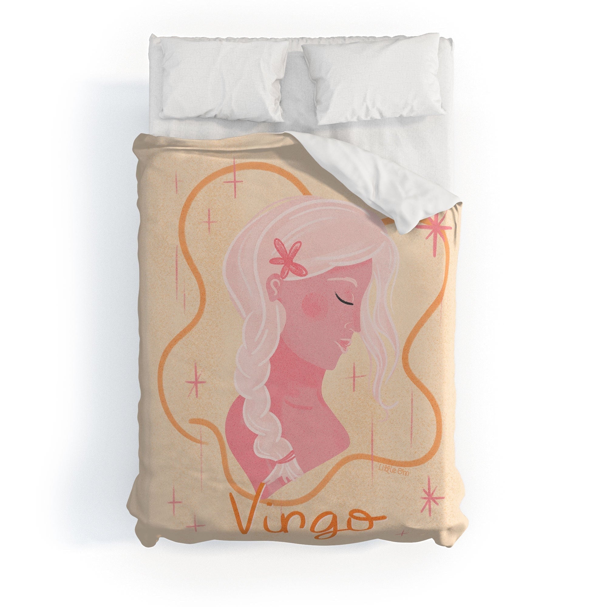 Little Om Zodiac Sign Virgo Duvet Cover