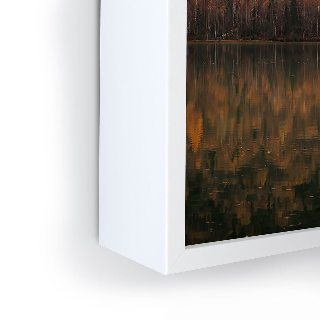 Hannah Kemp Fall Lake Framed Mini Art Print
