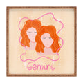 Little Om Zodiac Signs Gemini Square Tray