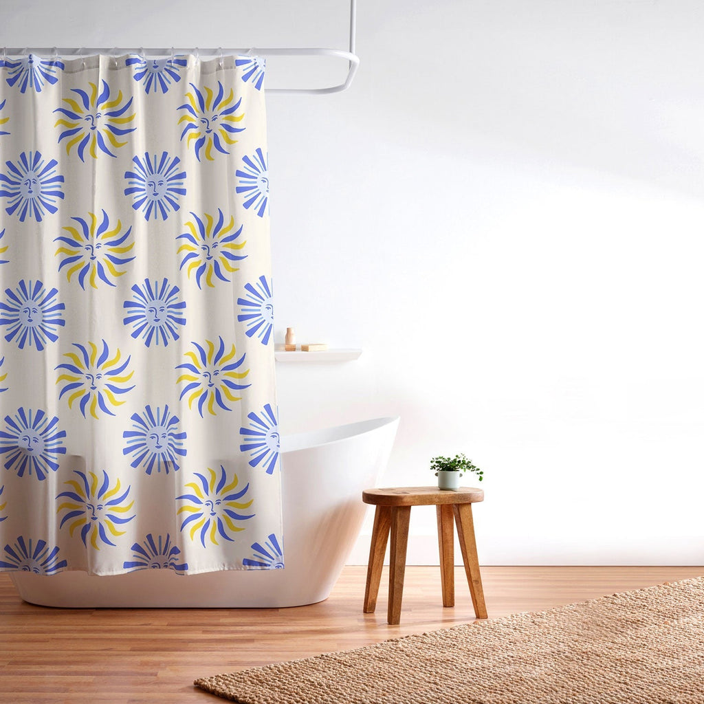 Design by Spark Dolce Vita Radial Sun Flames Shower Curtain