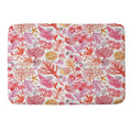 Ninola Design Botanic Retreat Coral Reef Crab Lobster Red Memory Foam Bath Mat