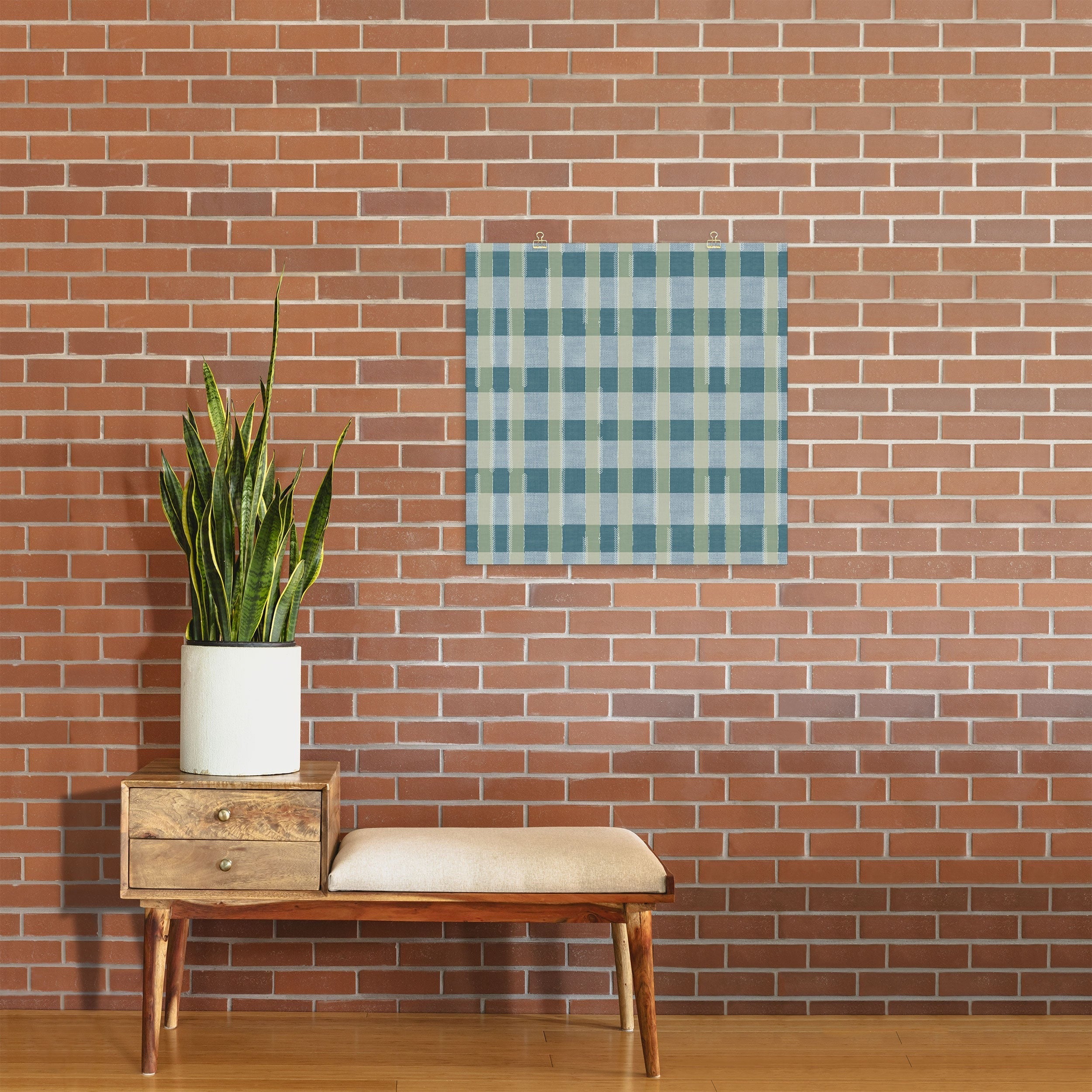 Marta Barragan Camarasa Country Style Checks Art Print