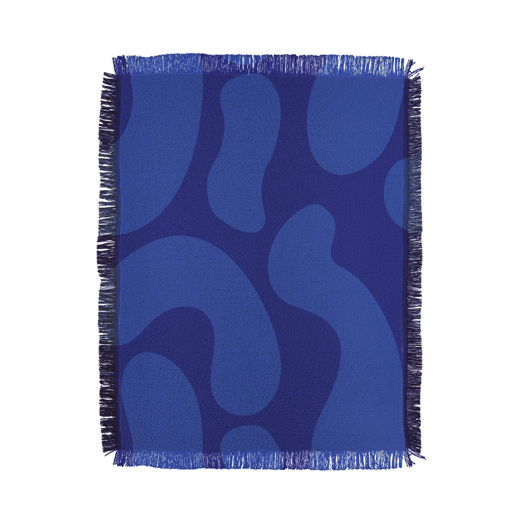 Camilla Foss Blue Pebble Throw Blanket