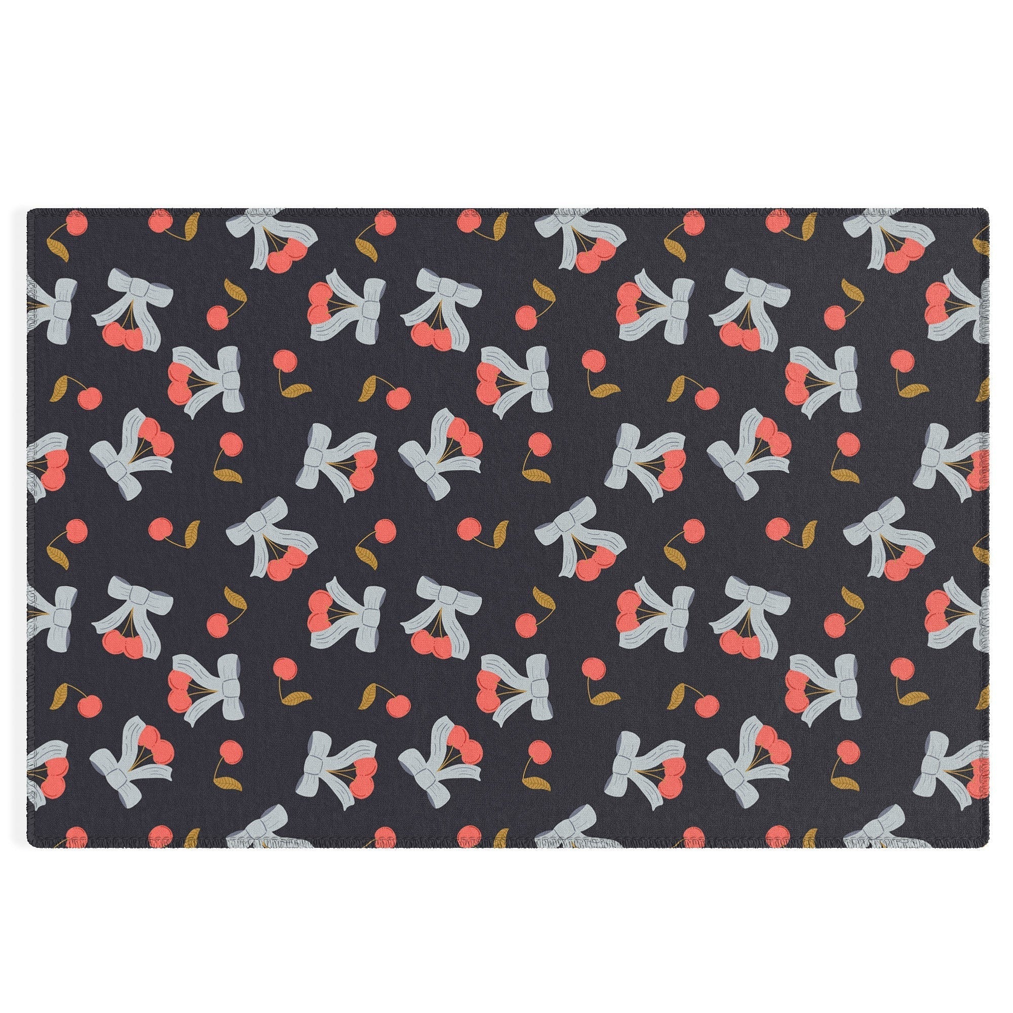 Jennifer Labre Cherries and Bows Outdoor Rug