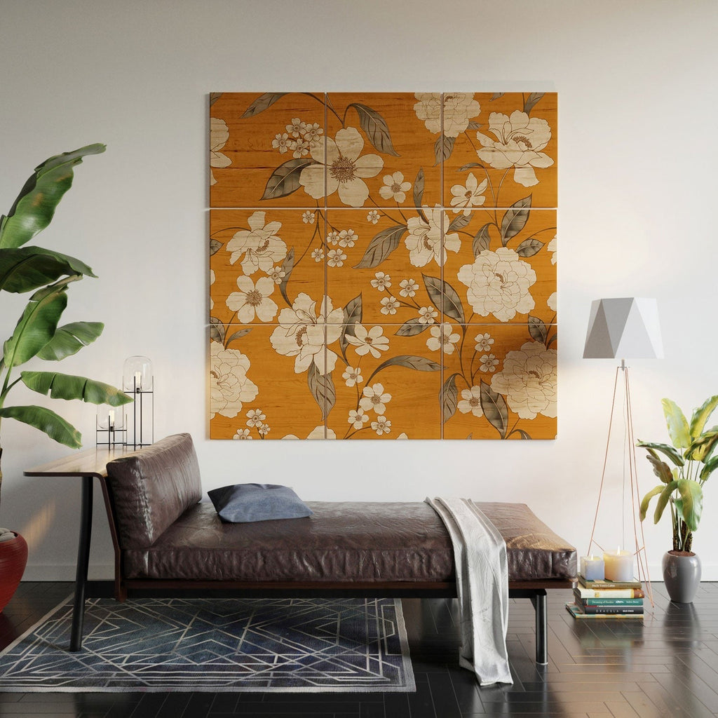 Gabriela Fuente Roberta Sunflower Wood Wall Mural