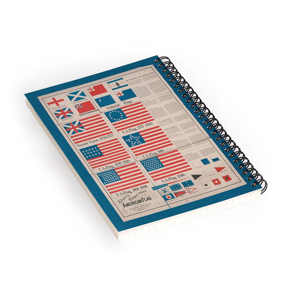 DENY Designs Goff s Evolution of the American Flag Spiral Notebook