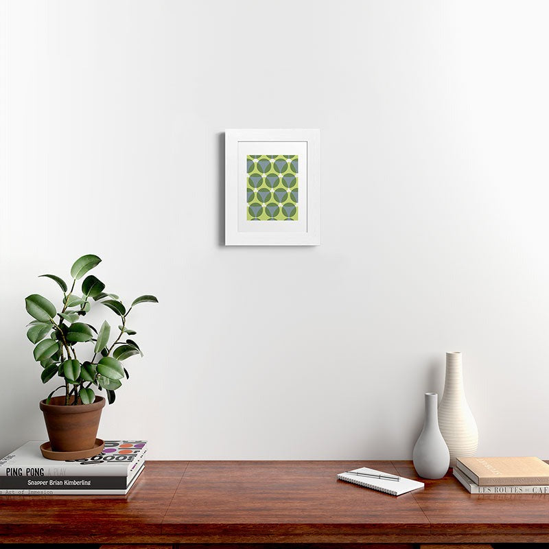 Marta Barragan Camarasa Stylish Retro Circle Framed Art Print