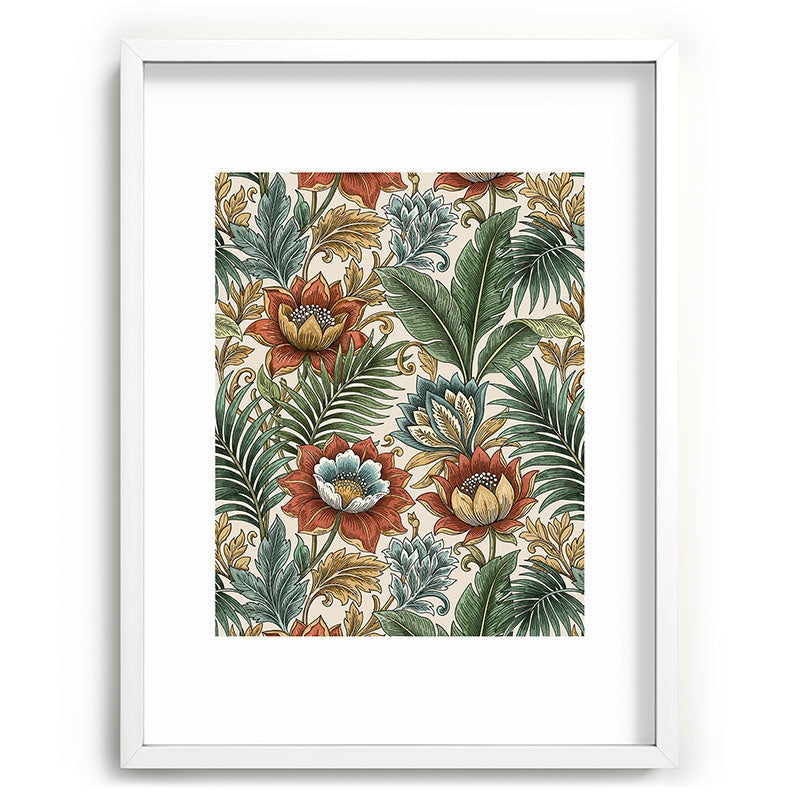 Marta Barragan Camarasa Retro Jungle Garden Recessed Framing Rectangle