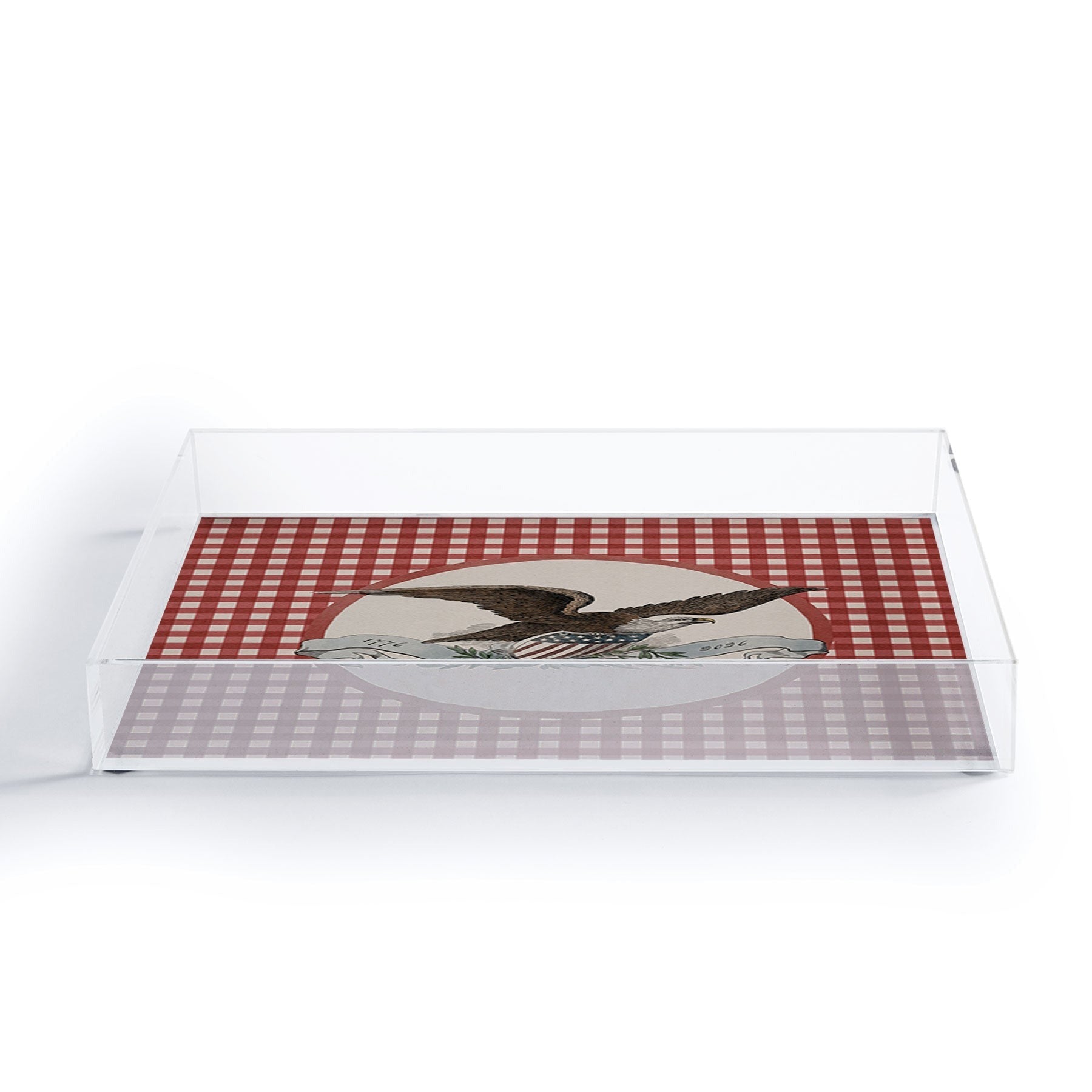 DENY Designs Gingham Eagle Acrylic Tray