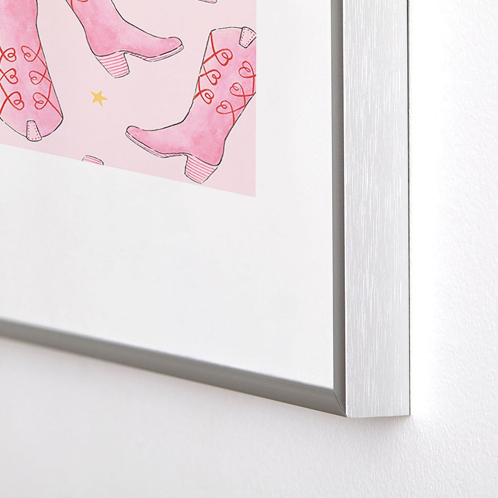 Love_Ryming Stars and Boots Metal Framed Art Print