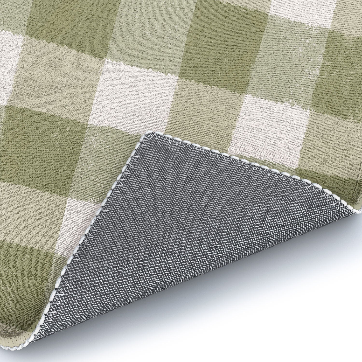 Menina Lisboa Rustic Green Plaid Area Rug