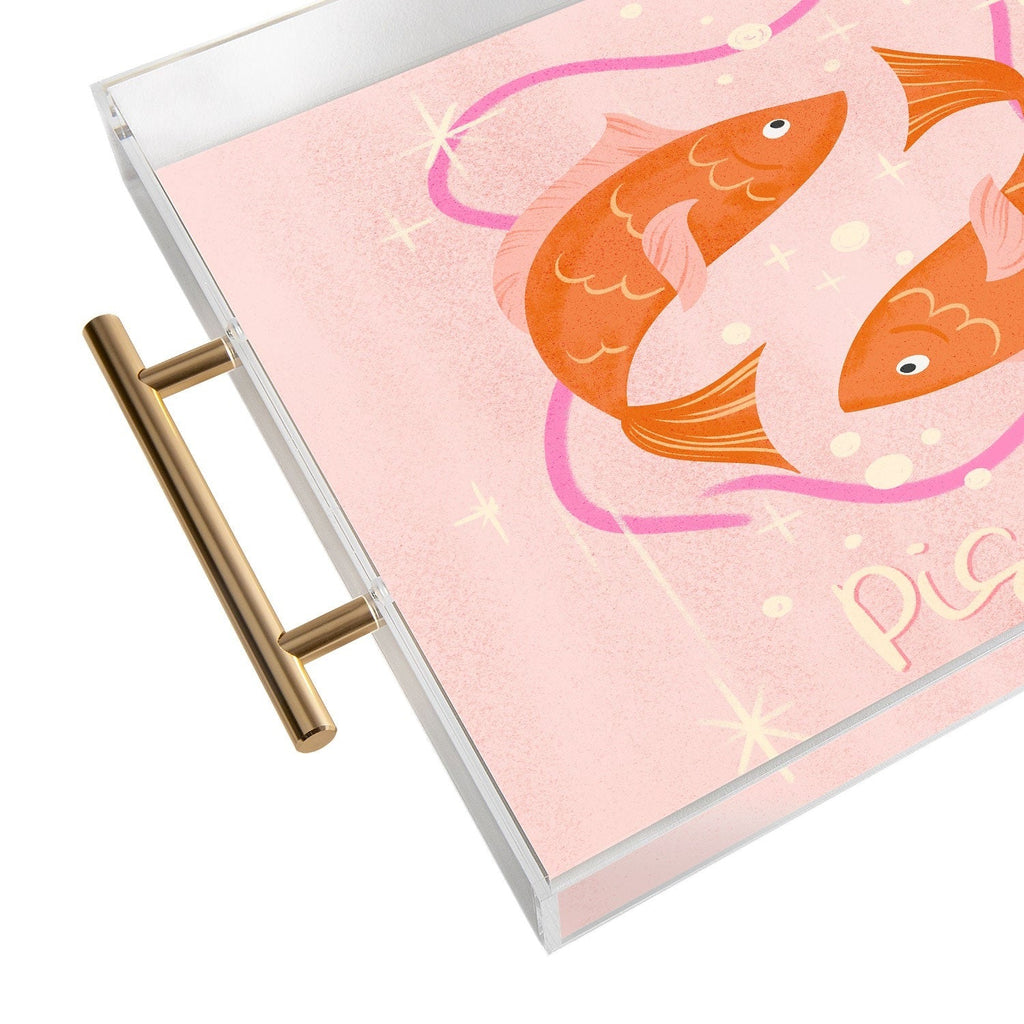 Little Om Zodiac Sign Pisces Acrylic Tray