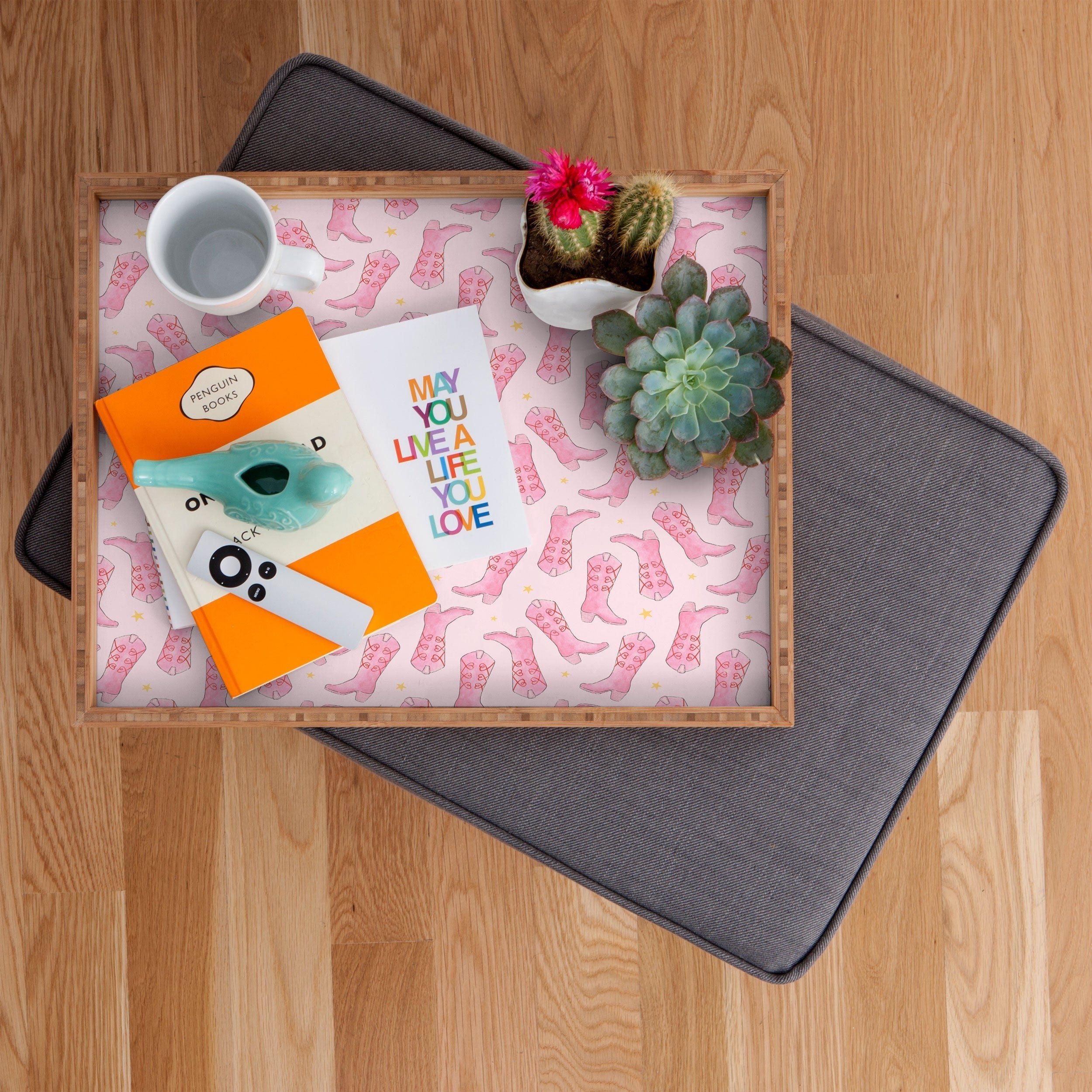 Love_Ryming Stars and Boots Rectangular Tray