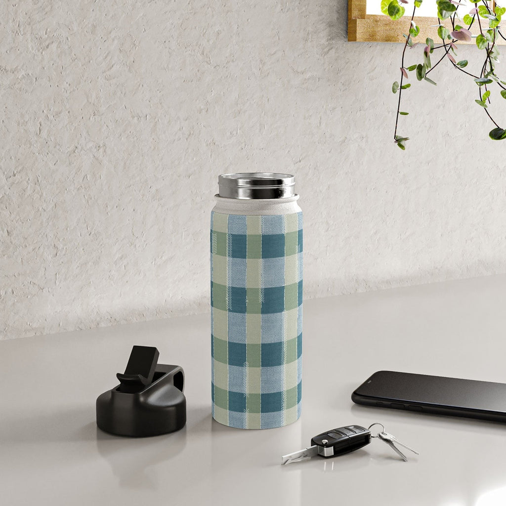 Marta Barragan Camarasa Country Style Checks Water Bottle