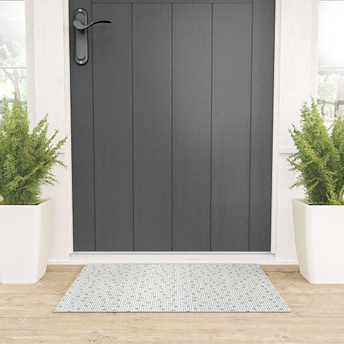 CoastL Studio Hand Drawn Holly Stripe Welcome Mat