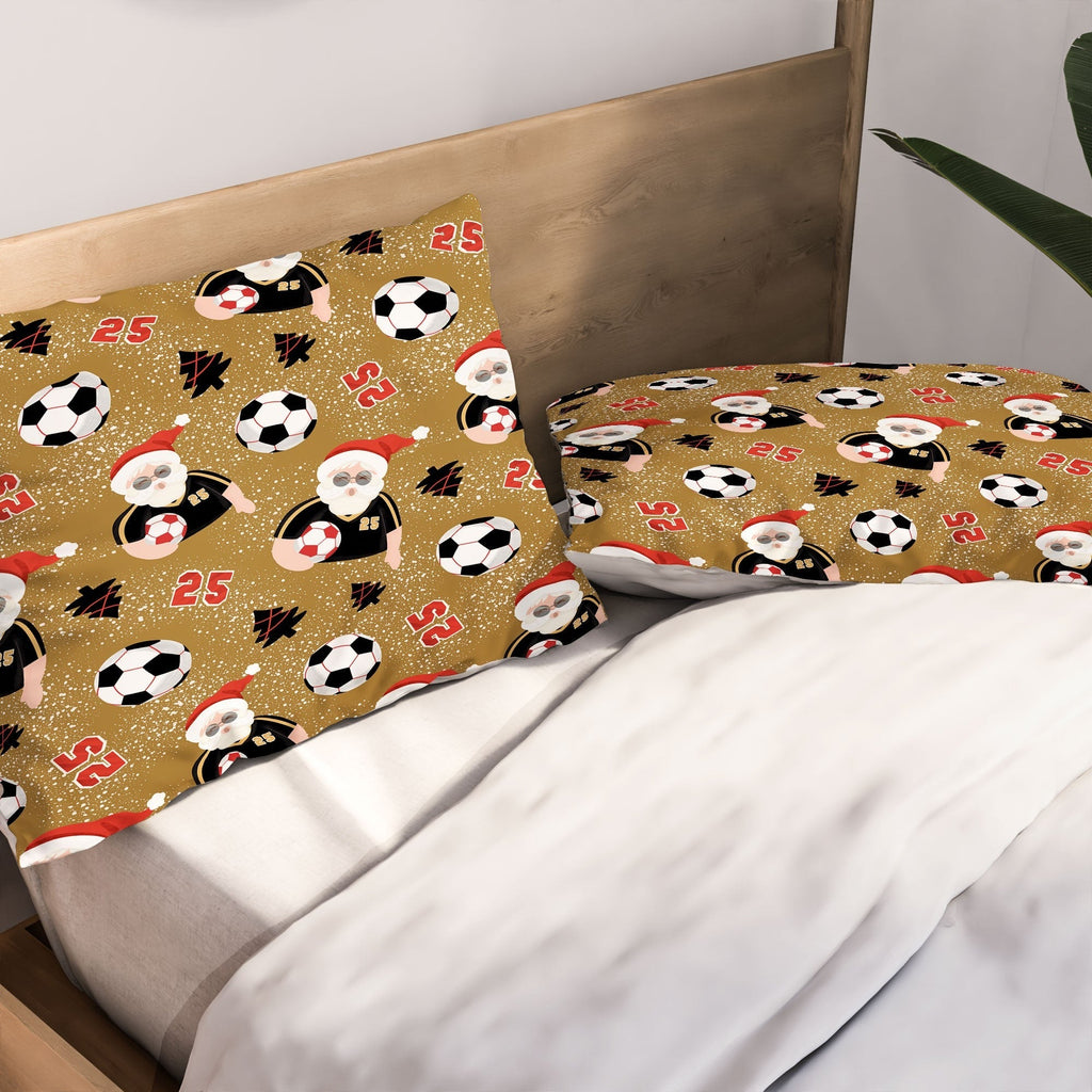 Design by Spark Sporty Soccer Santa Holiday Pillow Shams