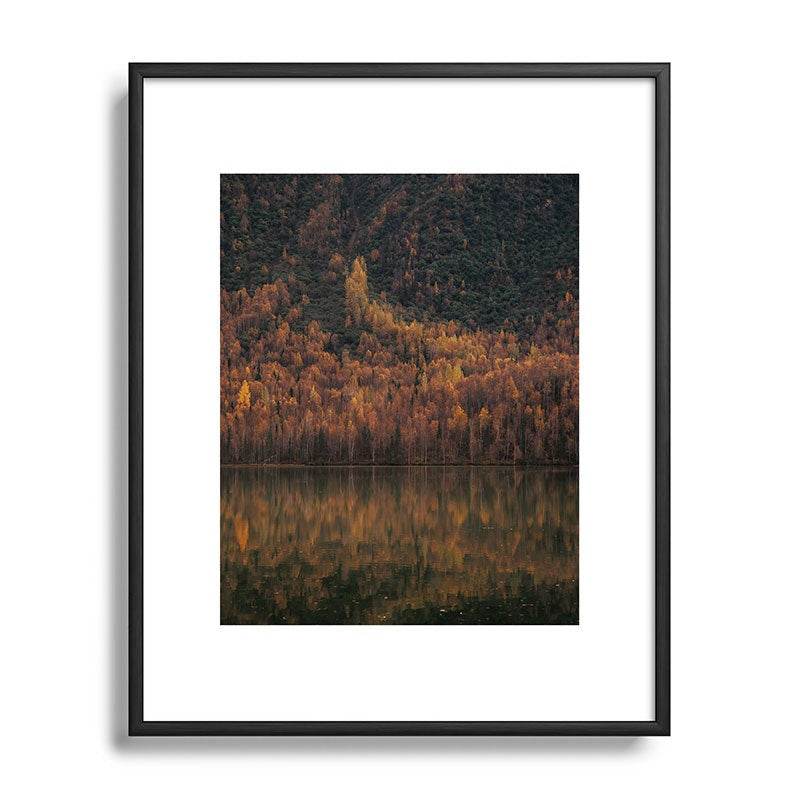 Hannah Kemp Fall Lake Metal Framed Art Print