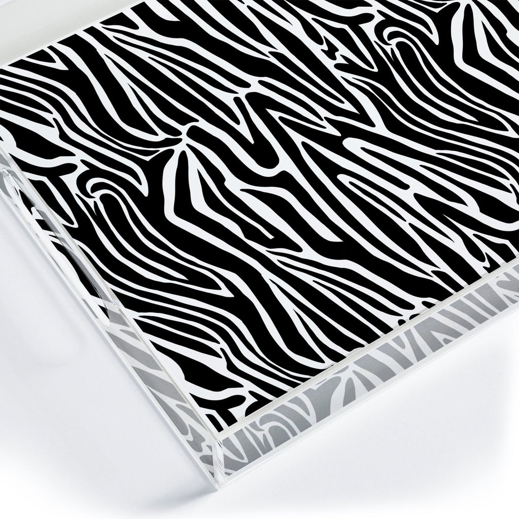 Jennifer Labre Wild Zebra Acrylic Tray