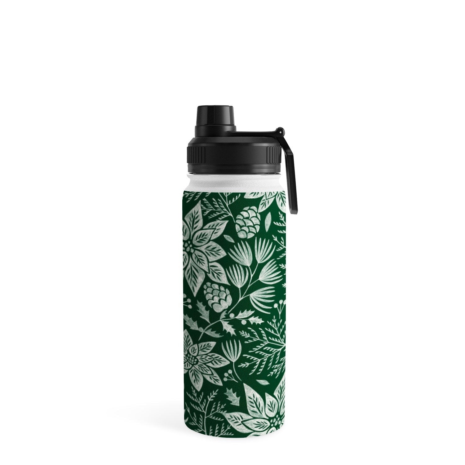 Pimlada Phuapradit Christmas Poinsettia Water Bottle