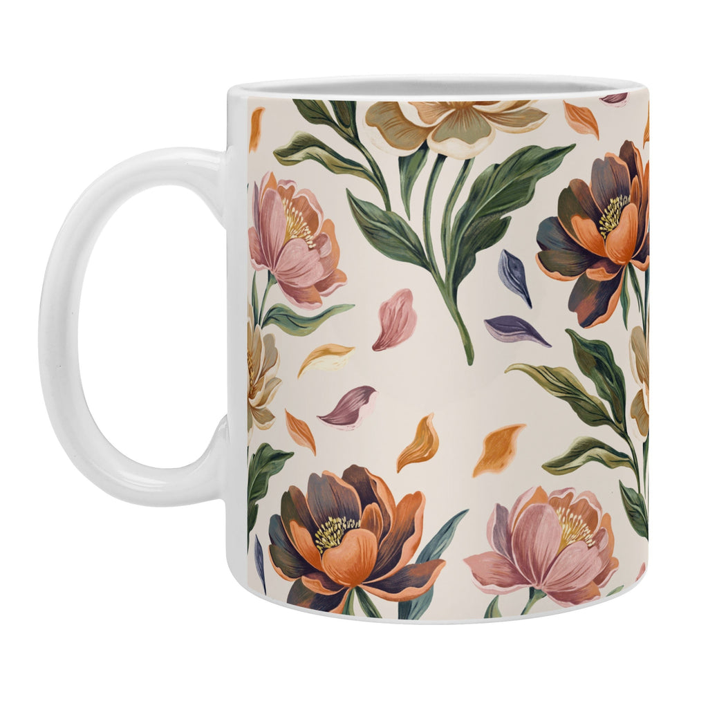 Marta Barragan Camarasa Hand Painted Peony Florals Coffee Mug
