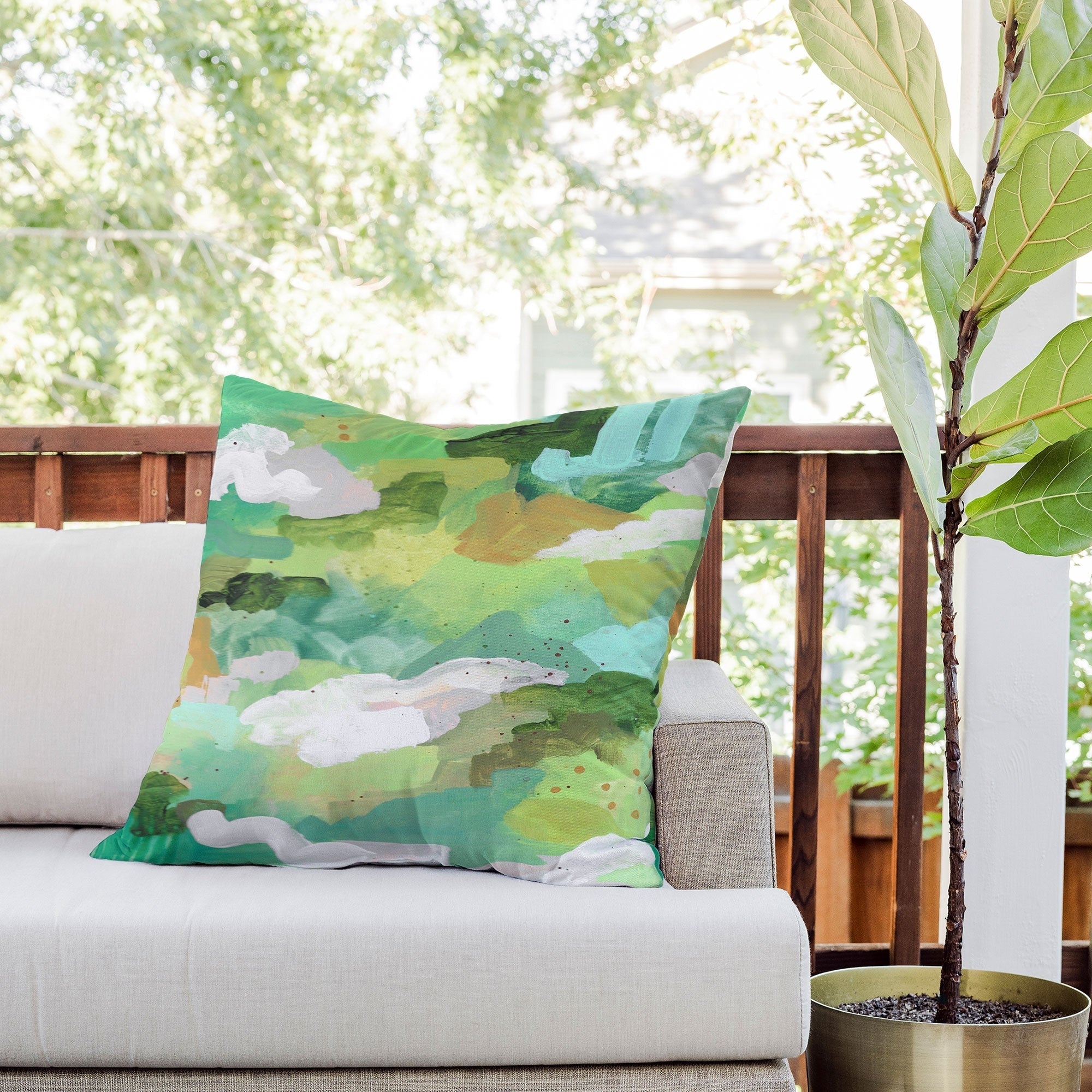 Laura Fedorowicz Small Steps Everyday Outdoor Throw Pillow